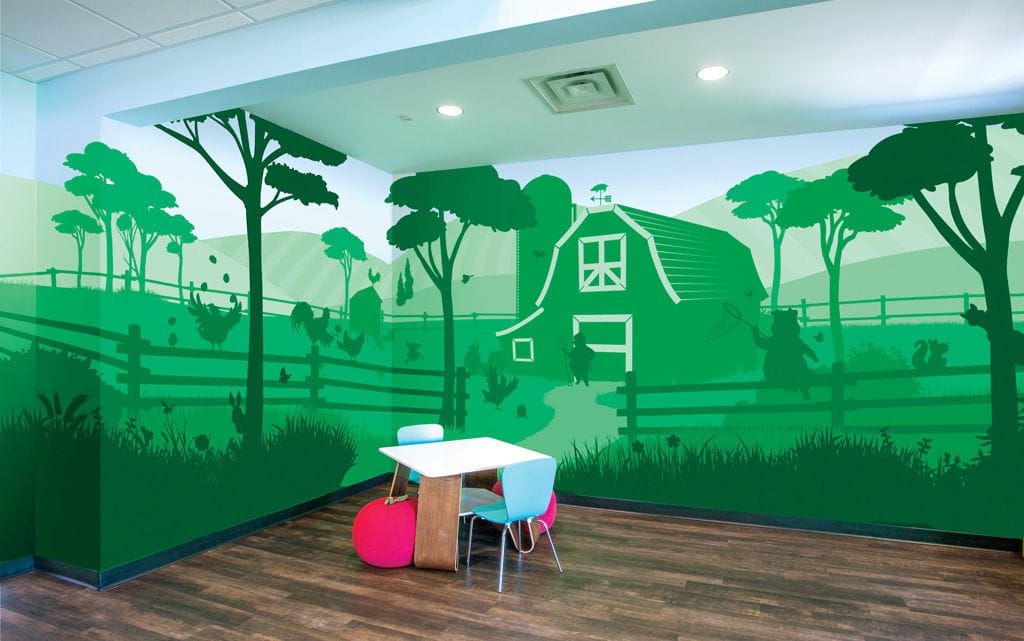 farm silhouette mural lg