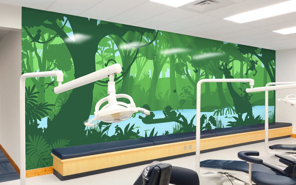 treatment room silhouette mural lg
